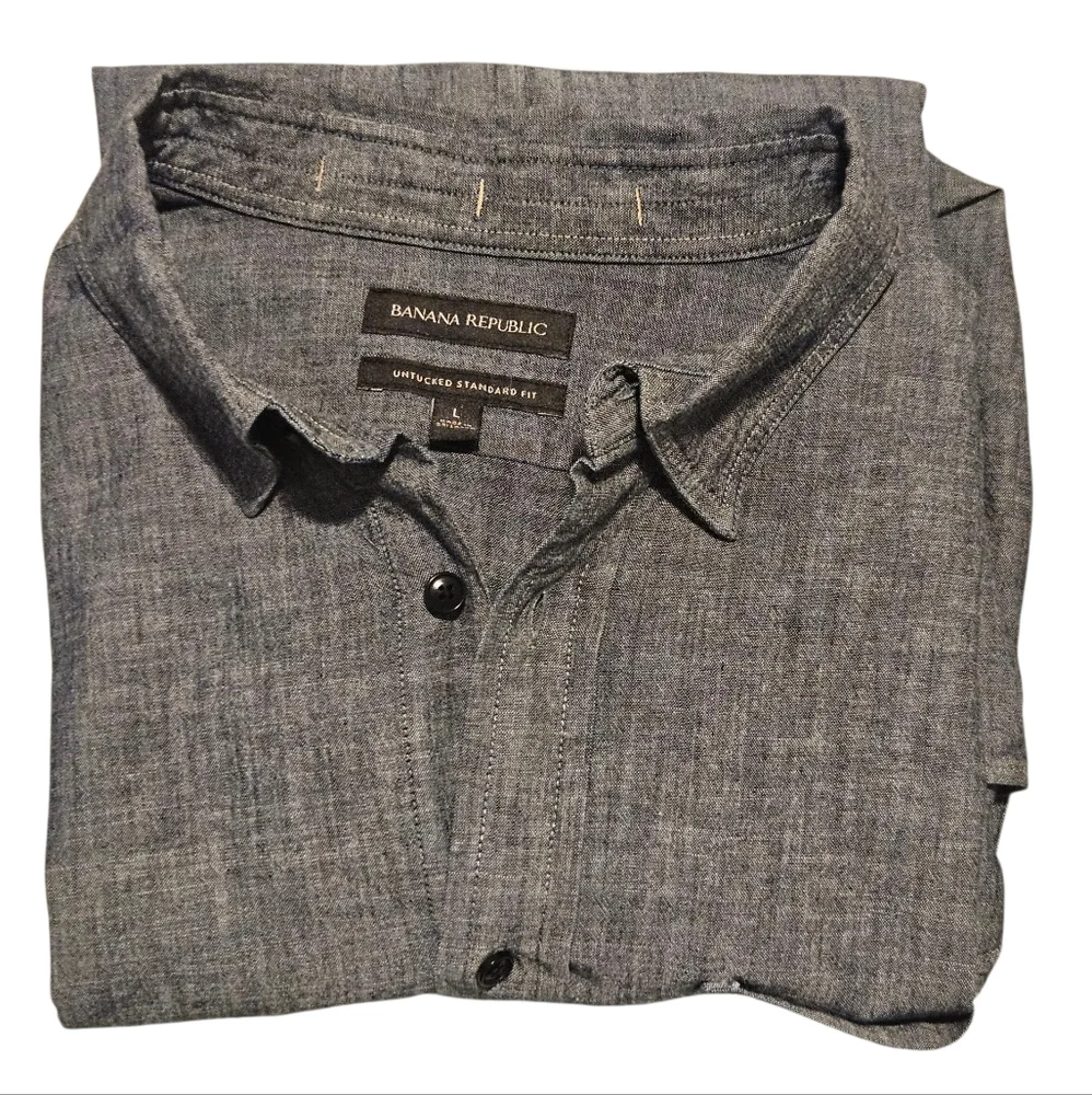Banana Republic Charcoal Button-Down Shirt